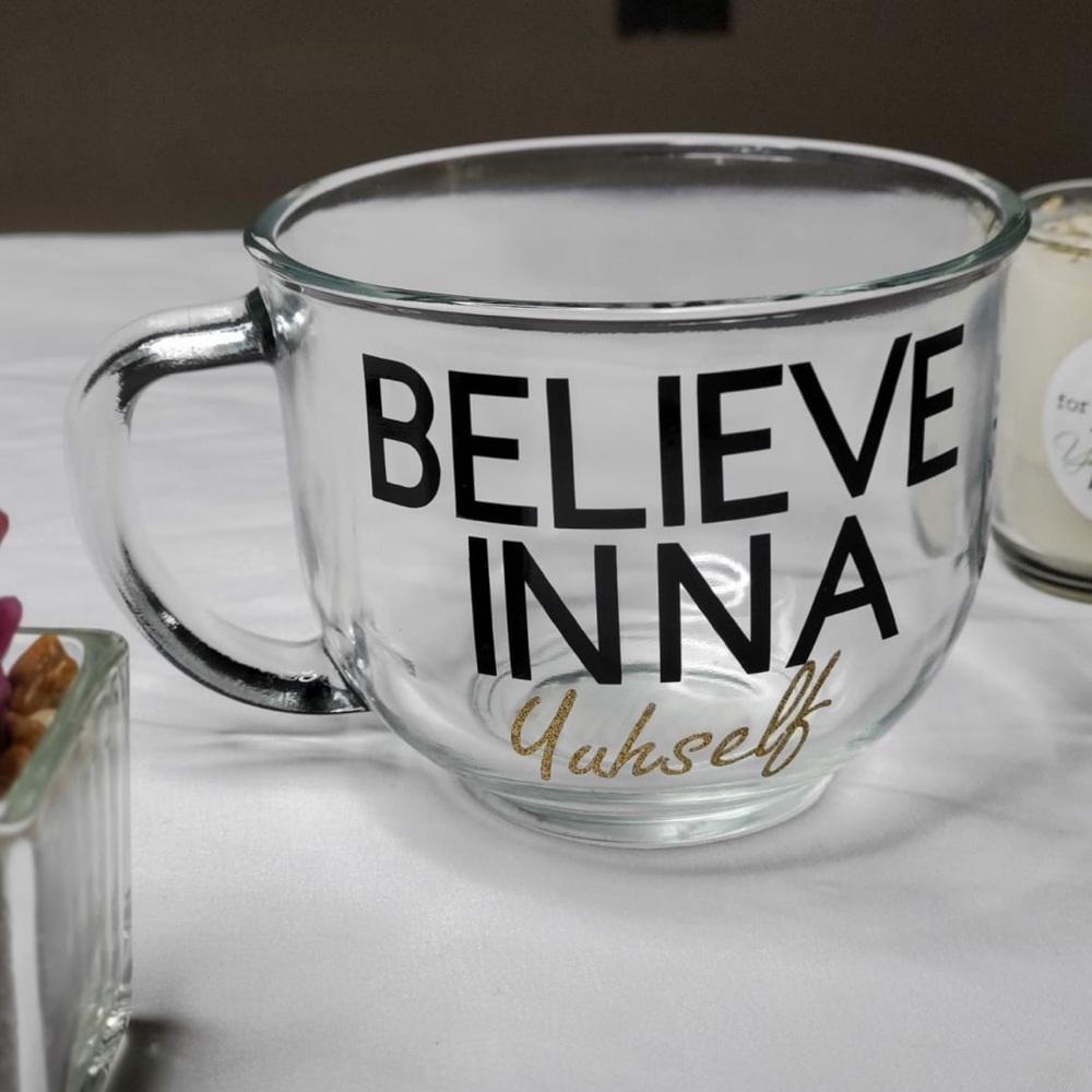 Glass coffee mug